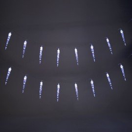 Электрогирлянда-нить комнатная "Сосульки" 2м, 20LED, холодный белый, батарейки, ЗОЛОТАЯ СКАЗКА, 592561