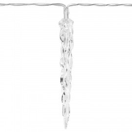 Электрогирлянда-нить комнатная "Сосульки" 2м, 20LED, холодный белый, батарейки, ЗОЛОТАЯ СКАЗКА, 592561