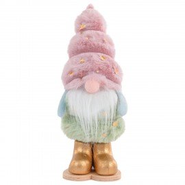 Украшение новогоднее интерьерное, 22см, "Пушистый гномик", полиэстер, пенопласт, ЗОЛОТАЯ СКАЗКА, 592564