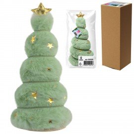 Украшение новогоднее интерьерное, 18см, "Пушистая елочка", полиэстер, пенопласт, ЗОЛОТАЯ СКАЗКА, 592565