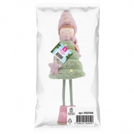 Украшение новогоднее интерьерное, 40см, "Девочка-елочка", полиэстер, пенопласт, ЗОЛОТАЯ СКАЗКА, 592566