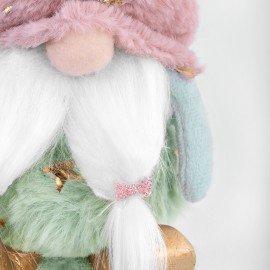 Украшение новогоднее интерьерное, 18см, "Усатый гномик", полиэстер, пенопласт, ЗОЛОТАЯ СКАЗКА, 592569