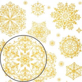 Наклейка для окон, 112 СНЕЖИНОК, КОМПЛЕКТ 4шт, 30х38см, глиттер, золото, ЗОЛОТАЯ СКАЗКА, 592570