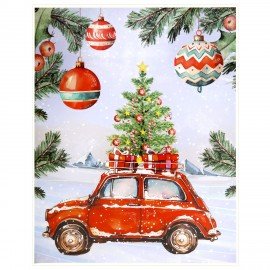 Наклейка для окон двусторонняя, 30х38см "Машинка", глиттер, серебро, ЗОЛОТАЯ СКАЗКА, 592578