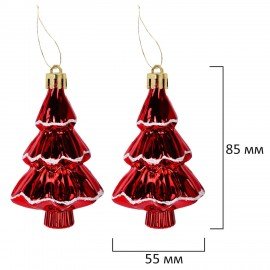 Шары елочные НАБОР 42 предмета "Red and White Shine", пластик, красный/белый, ЗОЛОТАЯ СКАЗКА, 592589