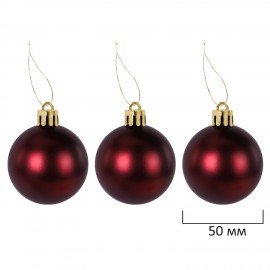 Шары елочные НАБОР 54 предмета "Burgundy Style ", пластик, бордо, ЗОЛОТАЯ СКАЗКА, 592591