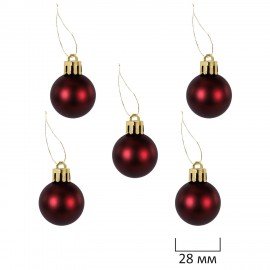 Шары елочные НАБОР 54 предмета "Burgundy Style ", пластик, бордо, ЗОЛОТАЯ СКАЗКА, 592591