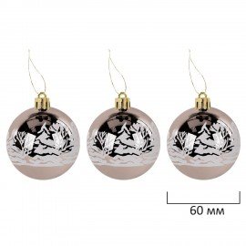 Шары елочные НАБОР 54 предмета "Light Champagne Style ", пластик, шампань, ЗОЛОТАЯ СКАЗКА, 592592