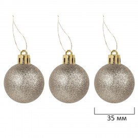 Шары елочные НАБОР 54 предмета "Light Champagne Style ", пластик, шампань, ЗОЛОТАЯ СКАЗКА, 592592