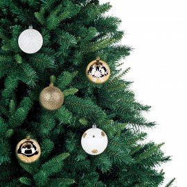 Шары елочные НАБОР 50 предметов "Новогодняя Сказка", пластик, золото/белый, ЗОЛОТАЯ СКАЗКА, 592593