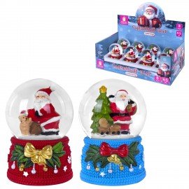 Снежный шар "Дед Мороз" d65мм, полистоун/стекло, 4 дизайна ассорти, ЗОЛОТАЯ СКАЗКА, 592598