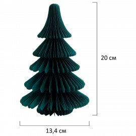 Украшение новогоднее интерьерное из бумаги, "Елочка", 20 см, изумрудный цвет, ЗОЛОТАЯ СКАЗКА, 592600