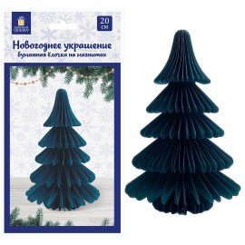 Украшение новогоднее интерьерное из бумаги, "Елочка", 20 см, изумрудный цвет, ЗОЛОТАЯ СКАЗКА, 592600