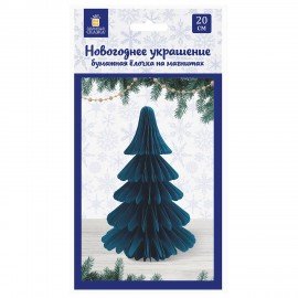 Украшение новогоднее интерьерное из бумаги, "Елочка", 20 см, изумрудный цвет, ЗОЛОТАЯ СКАЗКА, 592600