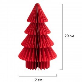 Украшение новогоднее интерьерное из бумаги, "Елочка", 20 см, бордовый цвет, ЗОЛОТАЯ СКАЗКА, 592601