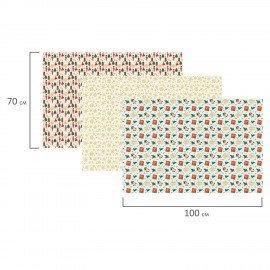 Бумага упаковочная новогодняя НАБОР 3шт "Winter Dreams", С ЭФФЕКТАМИ 70х100см ЗОЛОТАЯ СКАЗКА, 592613