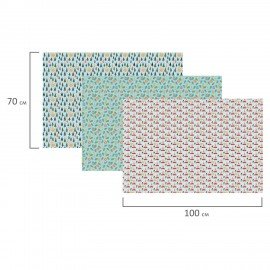 Бумага упаковочная новогодняя НАБОР 3шт "Frosty", С ЭФФЕКТАМИ, 70х100см, ЗОЛОТАЯ СКАЗКА, 592614