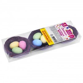 Декорация пасхальная 7 см "Гнездо", КОМПЛЕКТ 3 штуки, пластик, ЗОЛОТАЯ СКАЗКА, 592639