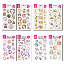 Переводные картинки для яиц, НАБОР 2 листа, 20x11см "С Пасхой", ассорти, ЗОЛОТАЯ СКАЗКА, 592649