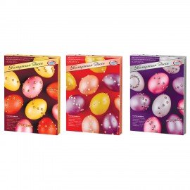 Красители пасхальные для яиц ЖИДКИЕ "Жемчужная Пасха", 3 цвета в наборе, наклейки-стразы, ассорти 81895