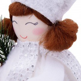 Украшение новогоднее интерьерное 34см "Девочка с рожками", п/э, пенопласт, ЗОЛОТАЯ СКАЗКА, 592962