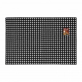 Коврик входной резиновый крупноячеистый грязезащитный 100х150 см, толщина 22 мм, черный, VORTEX