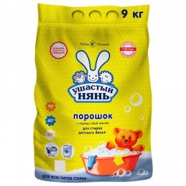 Стиральный порошок для всех типов стирки 9 кг, УШАСТЫЙ НЯНЬ, 10168, 01016
