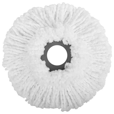 Насадка МОП круглая для швабры из набора для уборки, крепление кольцо, микрофибра, d-16 см, LAIMA, 601488
