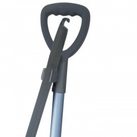 Совок для мусора + щетка, закрывающаяся крышка, рукоятки 94 см, серый, LAIMA PROFESSIONAL, 601508