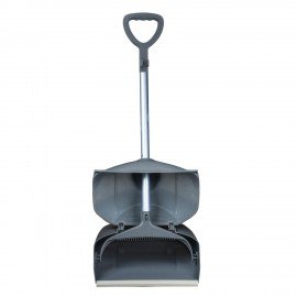 Совок для мусора + щетка, закрывающаяся крышка, рукоятки 94 см, серый, LAIMA PROFESSIONAL, 601508