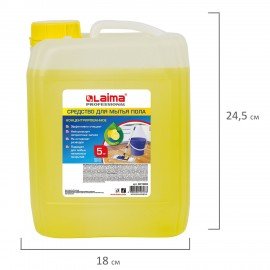 Средство для мытья пола 5 кг, LAIMA PROFESSIONAL концентрат, 