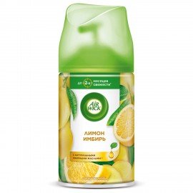 Сменный баллон 250 мл, AIRWICK "Лимон и женьшень", для автоматических освежителей, универсальный