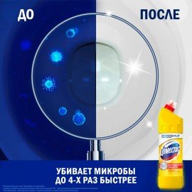 Чистящее средство 1 л, DOMESTOS (Доместос) "Лимонная свежесть", с отбеливающим эффектом