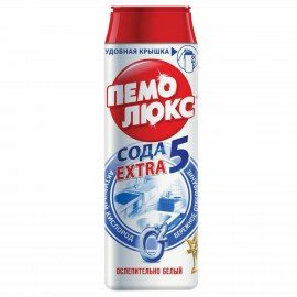 Чистящее средство 480 г, ПЕМОЛЮКС Сода-5/7 Экстра, "Ослепительно Белый", порошок, 2415956