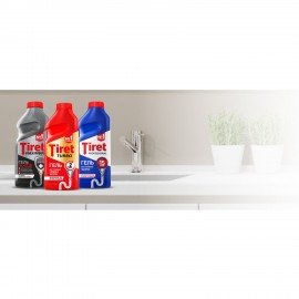 Средство для прочистки канализационных труб 1 л, TIRET (Тирет) "Turbo", гель, 8147377
