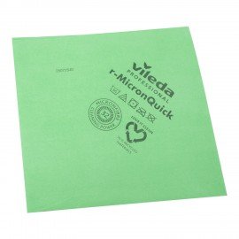 Салфетка микроволоконная VILEDA "МикронКвик", КОМПЛЕКТ 5 шт., микроволокно, зеленые, 38х40 см, 152112