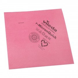 Салфетка микроволоконная VILEDA "МикронКвик", КОМПЛЕКТ 5 шт., микроволокно, красные, 38х40 см, 152110