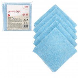 Салфетка VILEDA "МикроТаффПлюс", КОМПЛЕКТ 5 шт., микрофибра, голубые, 38х38 см, 340 г/м2, 111958