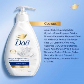 Мыло-крем жидкое 250 мл, DOVE "Красота и уход", дозатор