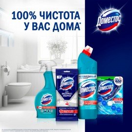 Блок туалетный подвесной твердый 40 г DOMESTOS (Доместос) "Атлантик", основной блок