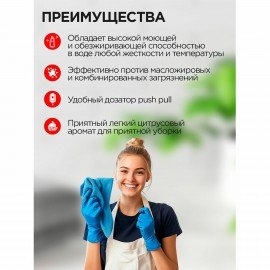 Средство моющее универсальное 1 л, ПРОГРЕСС "Люкс", пуш-пул, М07-1