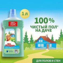 Средство для мытья пола и стен 1 л, MR.PROPER (Мистер Пропер), "Горный ручей и прохлада", MP-81519421
