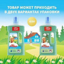 Средство для мытья пола и стен 1 л, MR.PROPER (Мистер Пропер), "Горный ручей и прохлада", MP-81519421