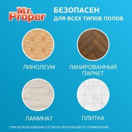 Средство для мытья пола и стен 1 л, MR.PROPER (Мистер Пропер), "Горный ручей и прохлада", MP-81519421