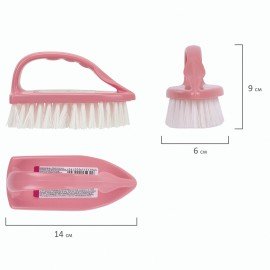 Щетка для одежды/обуви, большая, 9х14х6 см, пластик, цвет ассорти, "Утюжок", YORK, 40010