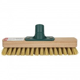 Щетка для уборки шробер (скраббер) ширина 23 см, щетина 2,5 см, деревянная, крепление еврорезьба, YORK, 300