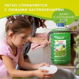 Средство для мытья посуды 5 л, ЛЮБАША "Яблоко", ПЭТ, 604782