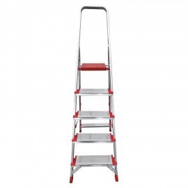 Стремянка алюминиевая 5 ШИРОКИХ СТУПЕНЕЙ 13 см, площадка 1,1 м, нагрузка 225 кг, вес 6 кг, НОВАЯ ВЫСОТА, 3117105, 5110105/3117105