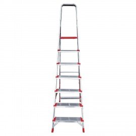 Стремянка алюминиевая 7 ШИРОКИХ СТУПЕНЕЙ 13 см, площадка 1,5 м, нагрузка 225 кг, вес 8 кг, НОВАЯ ВЫСОТА, 3117107, 5110107/3117107