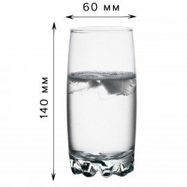 Стакан высокий, 375 мл, КОМПЛЕКТ 6 штук, стекло, PASABAHCE "СИЛЬВАНА", фирменная подарочная упаковка, 42812